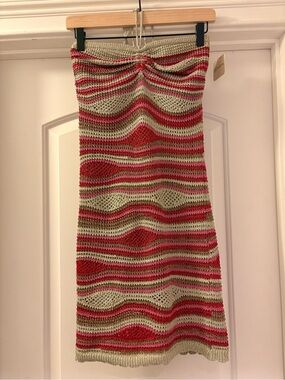 mixed waves sleeveless knit mini dress FARM Rio | Dresses | Farm Rio Strapless Halter Large New Macys price check